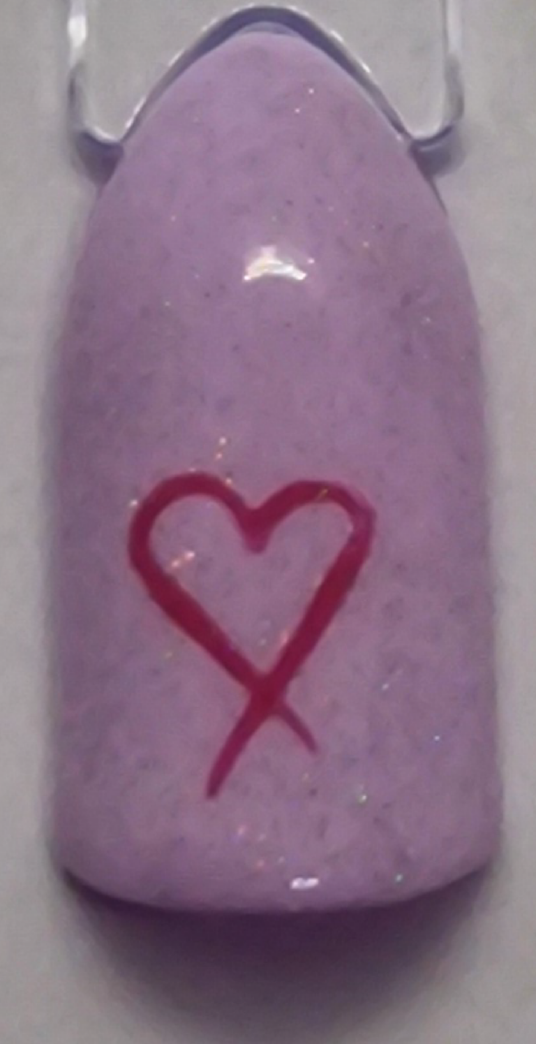 Pink heart Nail Art Crewe